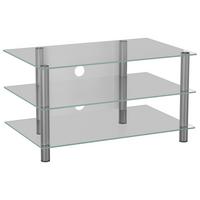 Phonotisch Netasa B: 95 Cm Silberfarben, Glas - Klar/Silberfarben, KONVENTIONELL, Glas/Metall (95/45/42cm) - MID.YOU