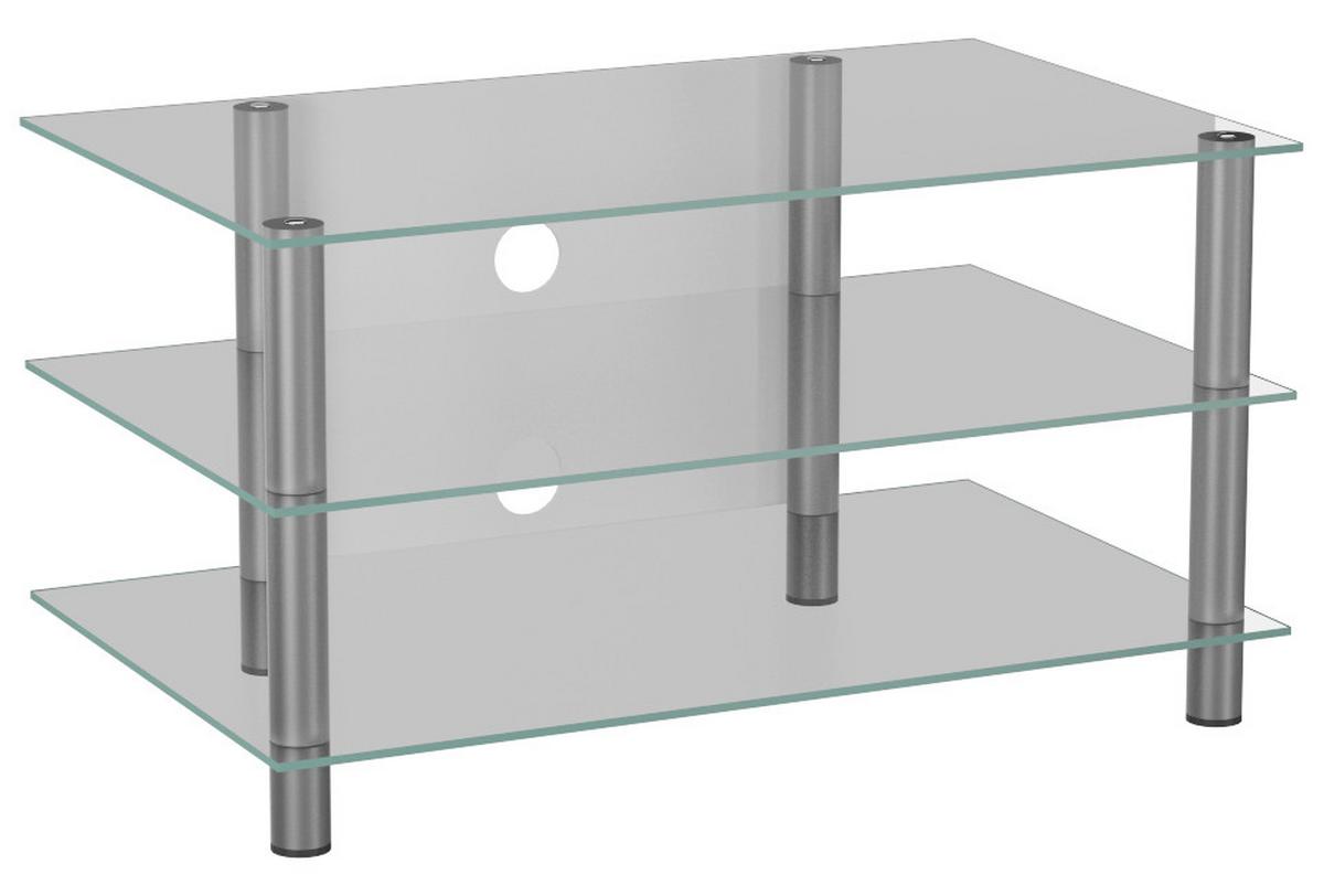 Phonotisch Netasa B: 95 Cm Silberfarben, Glas - Klar/Silberfarben, KONVENTIONELL, Glas/Metall (95/45/42cm) - MID.YOU