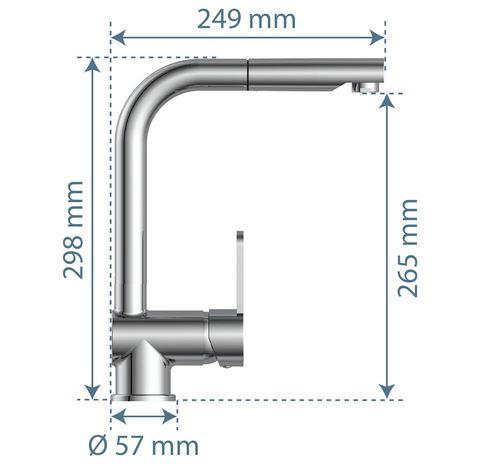 Küchenarmatur London Chrom Schwenkbar Hochdruck - Chromfarben, LIFESTYLE, Kunststoff/Metall (29,8cm) - Schütte