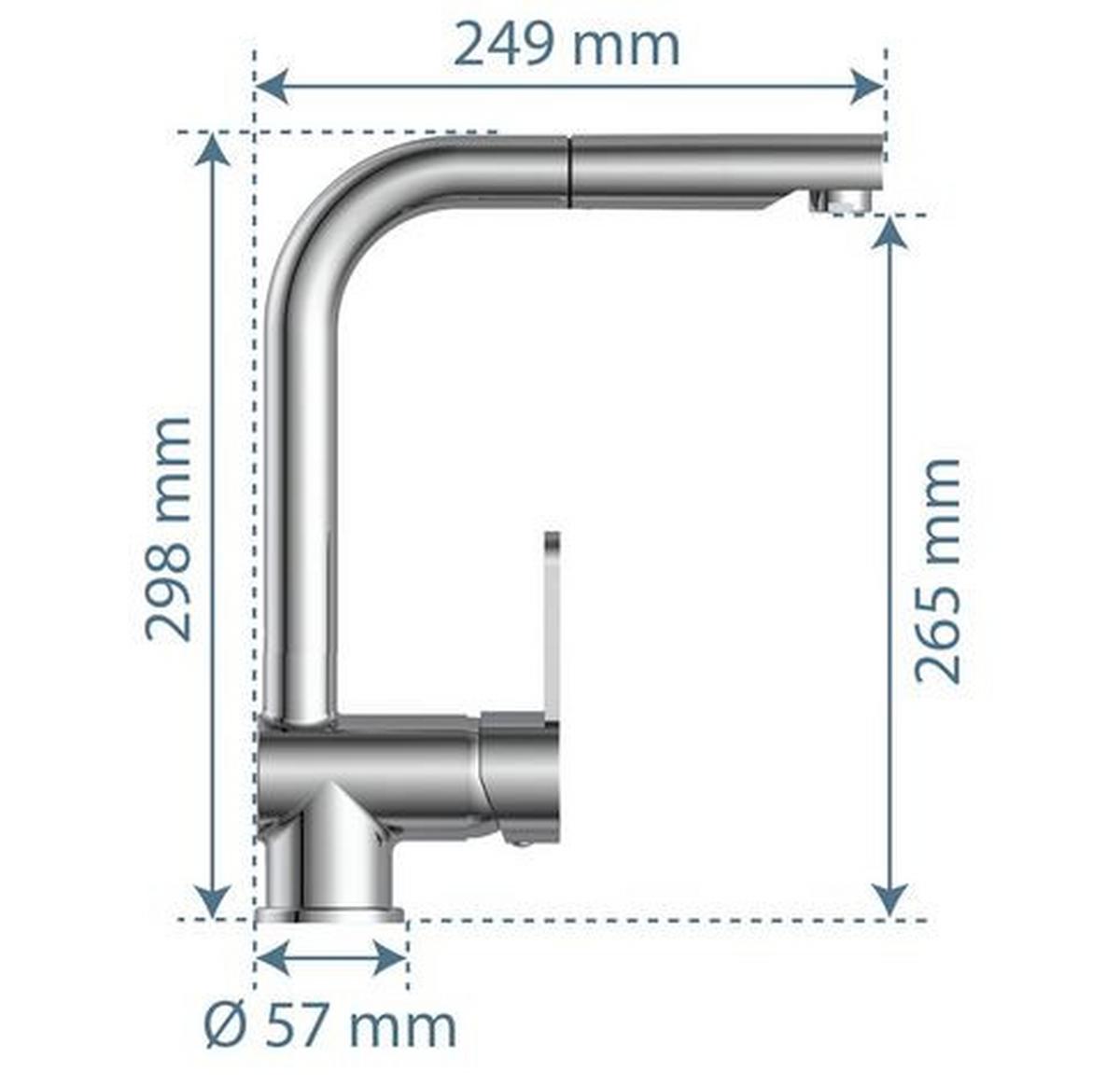 Küchenarmatur London Chrom Schwenkbar Hochdruck - Chromfarben, LIFESTYLE, Kunststoff/Metall (29,8cm) - Schütte