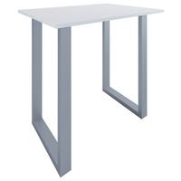 Bartisch Xona B 110x80x102 Silberfarben, Weiß - Silberfarben/Weiß, KONVENTIONELL, Holzwerkstoff/Metall (110/102/80cm)