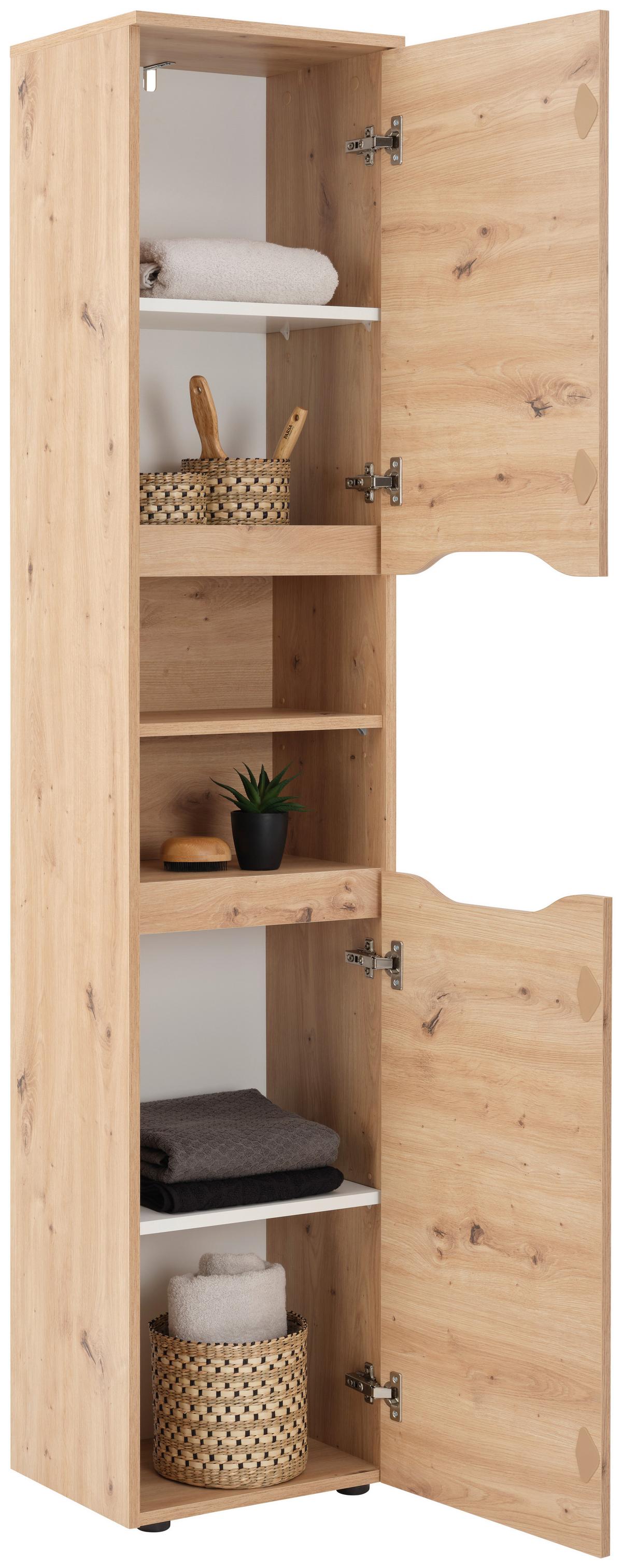 Hochschrank Giga B: 40 Cm Eichefarben - Schwarz/Eiche Artisan, MODERN, Holzwerkstoff (40/190/32cm)
