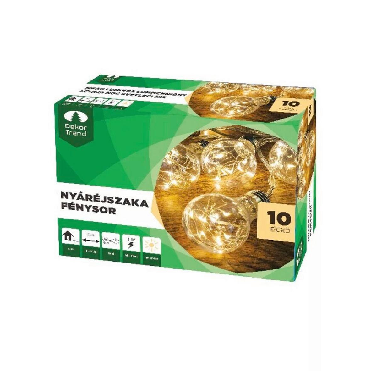 Fényfüzér Tündérfény - lime/borostyánszínű, Basics, műanyag