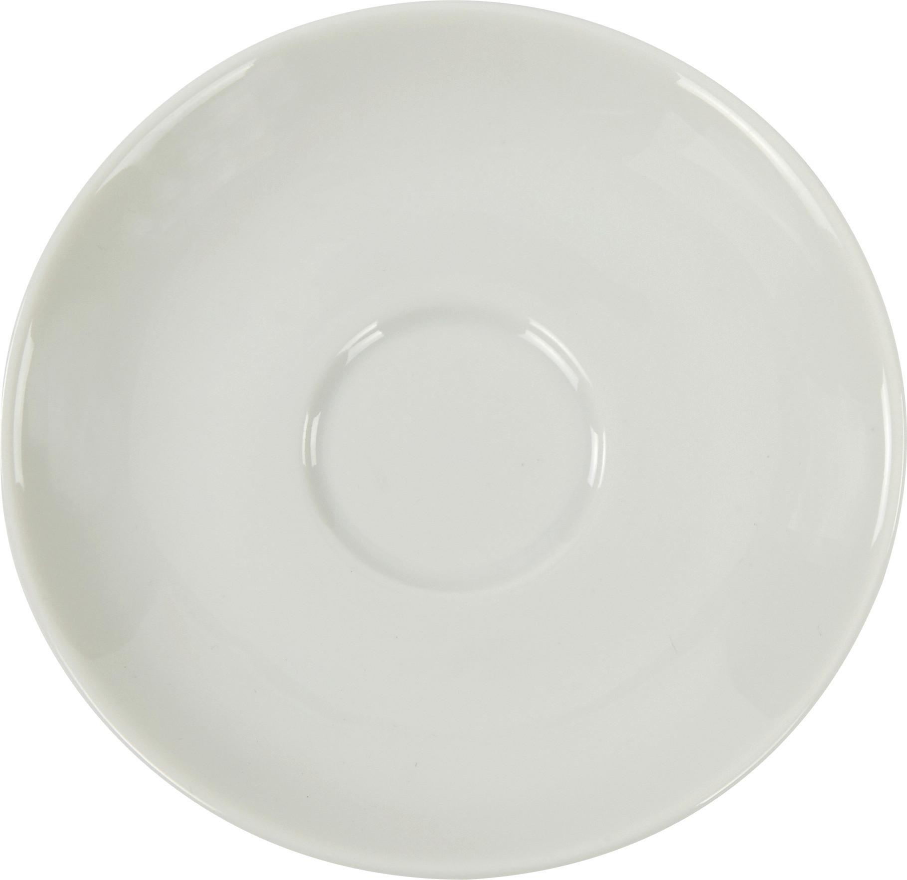 Untertasse Weiß Felicia D/H: ca. 11,9/ 1,6 cm - Weiß, KONVENTIONELL, Keramik (11,9/1,6cm) - Luca Bessoni