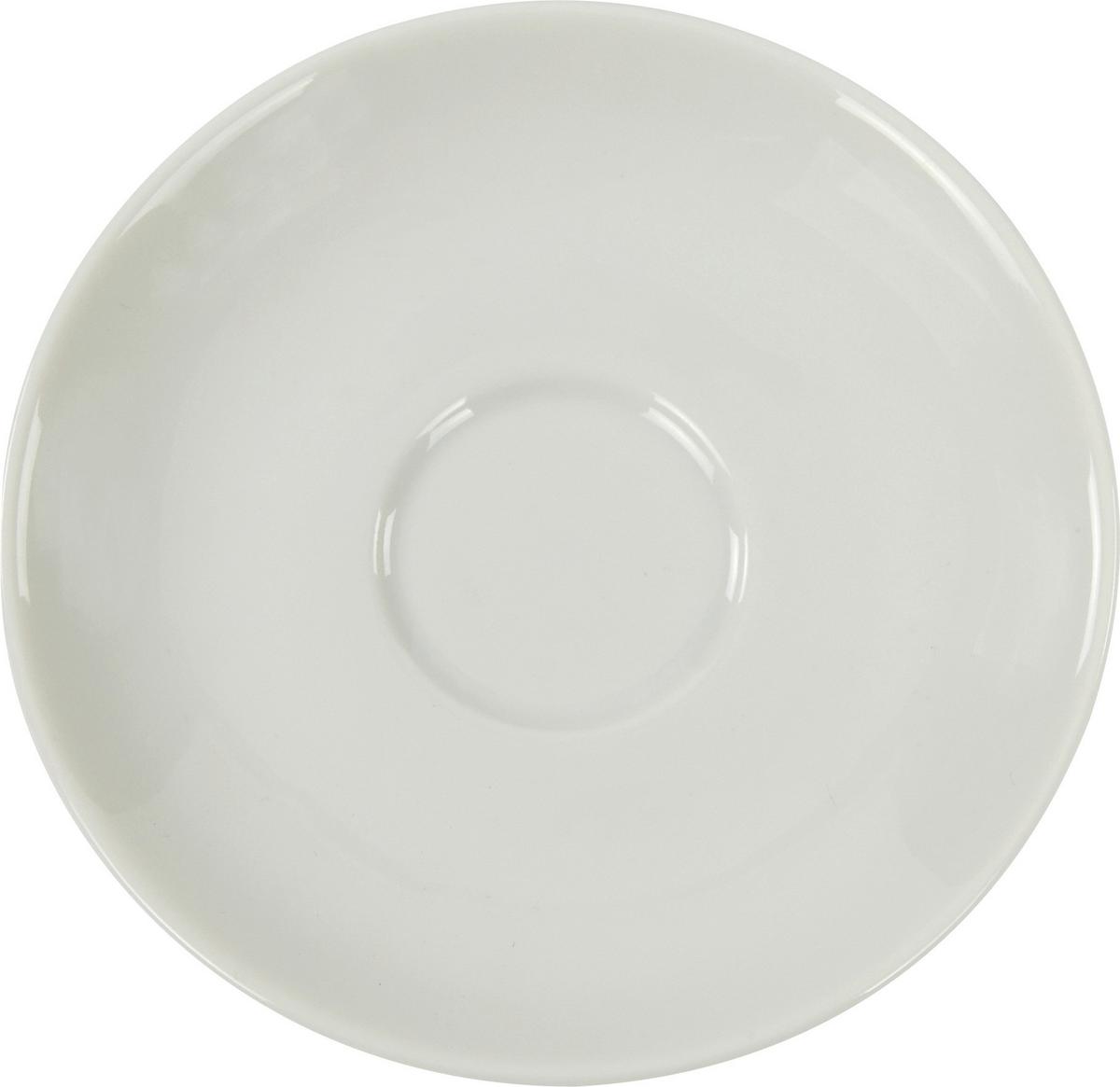 Untertasse Weiß Felicia D/H: ca. 11,9/ 1,6 cm - Weiß, KONVENTIONELL, Keramik (11,9/1,6cm) - Luca Bessoni