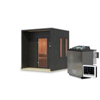 Saunahaus Areluna 1 219/244/216 cm - Schwarz, Basics, Holz (219/244/216cm)