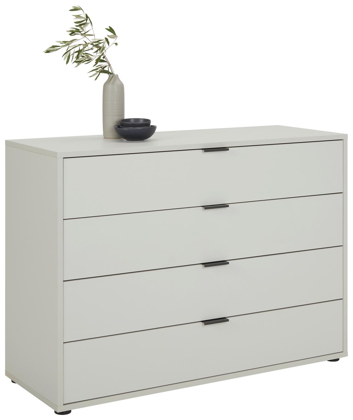 Komoda se 4 zásuvkami Bounty, šedá - šedá/antracitová, Moderní (119/87/45cm) - Premium Living