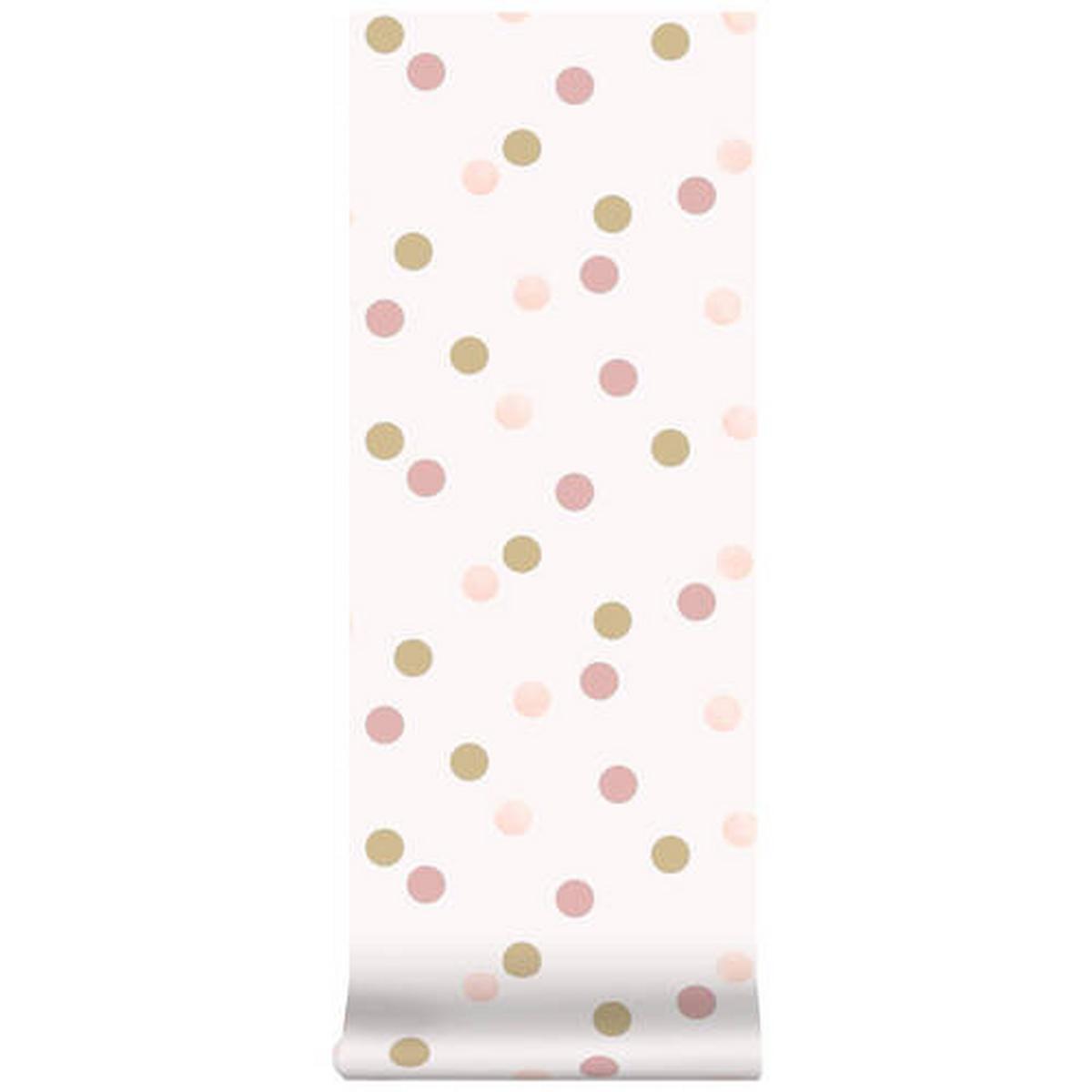 Vliestapete 108565 - Hellrosa/Multicolor, Basics, Papier/Kunststoff (52/1000cm)