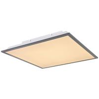 Led-deckenleuchte Ada L: 45 Cm - Opal/Graphitfarben, MODERN, Kunststoff/Metall (45/45/7,5cm)