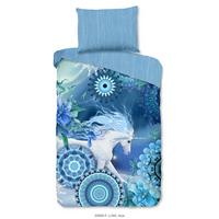 Bettwäsche Lumi Blau Dunkelblau 140x200 Cm - Blau/Dunkelblau, LIFESTYLE, Textil (140/200cm)