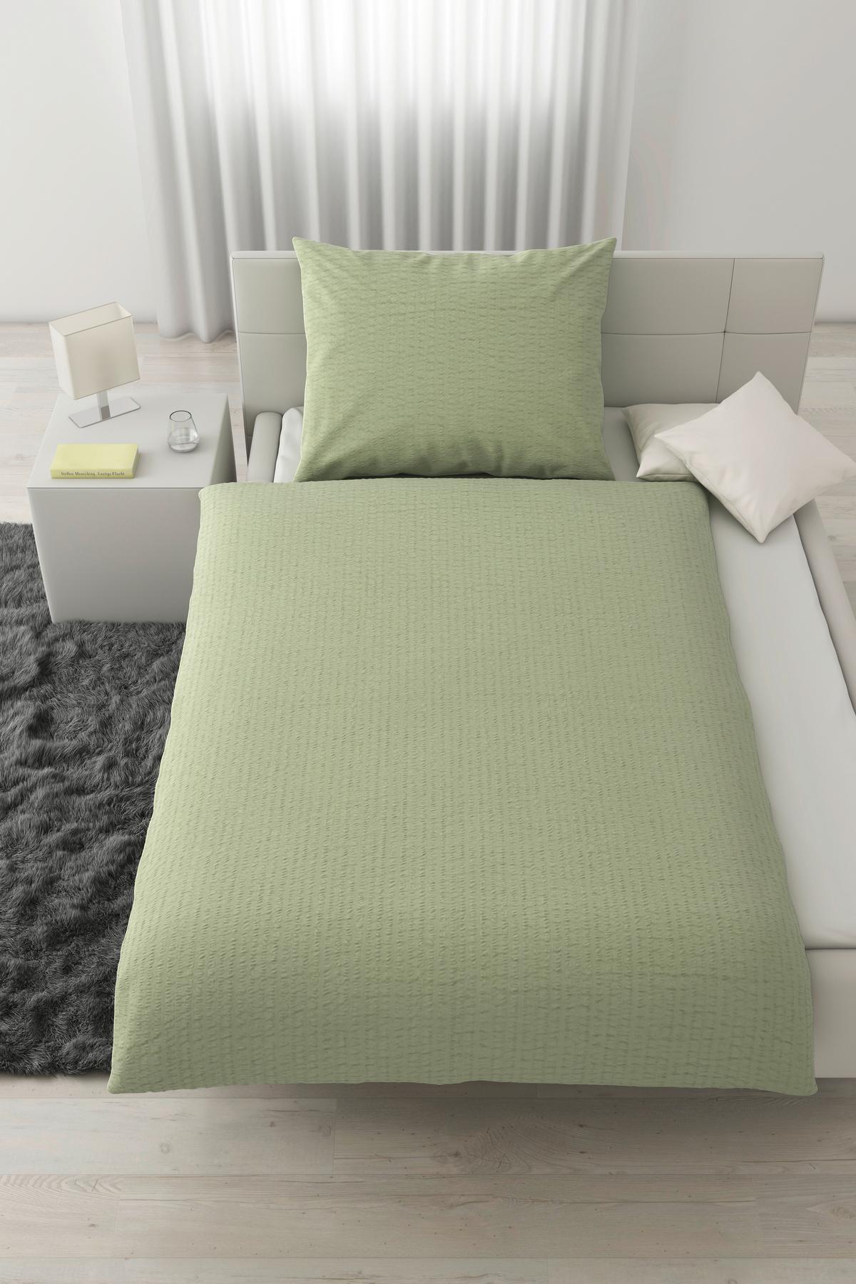 Povlečení Gisela, 70/90 140/200cm - světle zelená, textil (140/200cm) - Modern Living