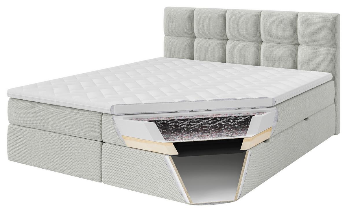 Boxbett Lorie Ii - Schwarz/Dunkelblau, MODERN, Holz/Holzwerkstoff (140/200cm) - MID.YOU