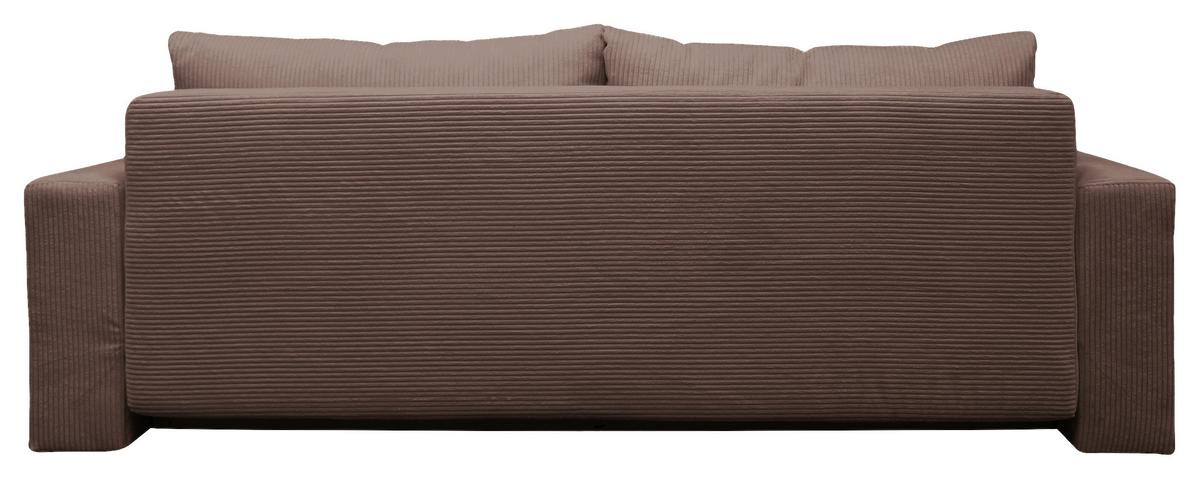 Schlafsofa Ralf Braun B: 232cm - Silberfarben/Braun, Design, Textil (232/88/105cm) - MID.YOU