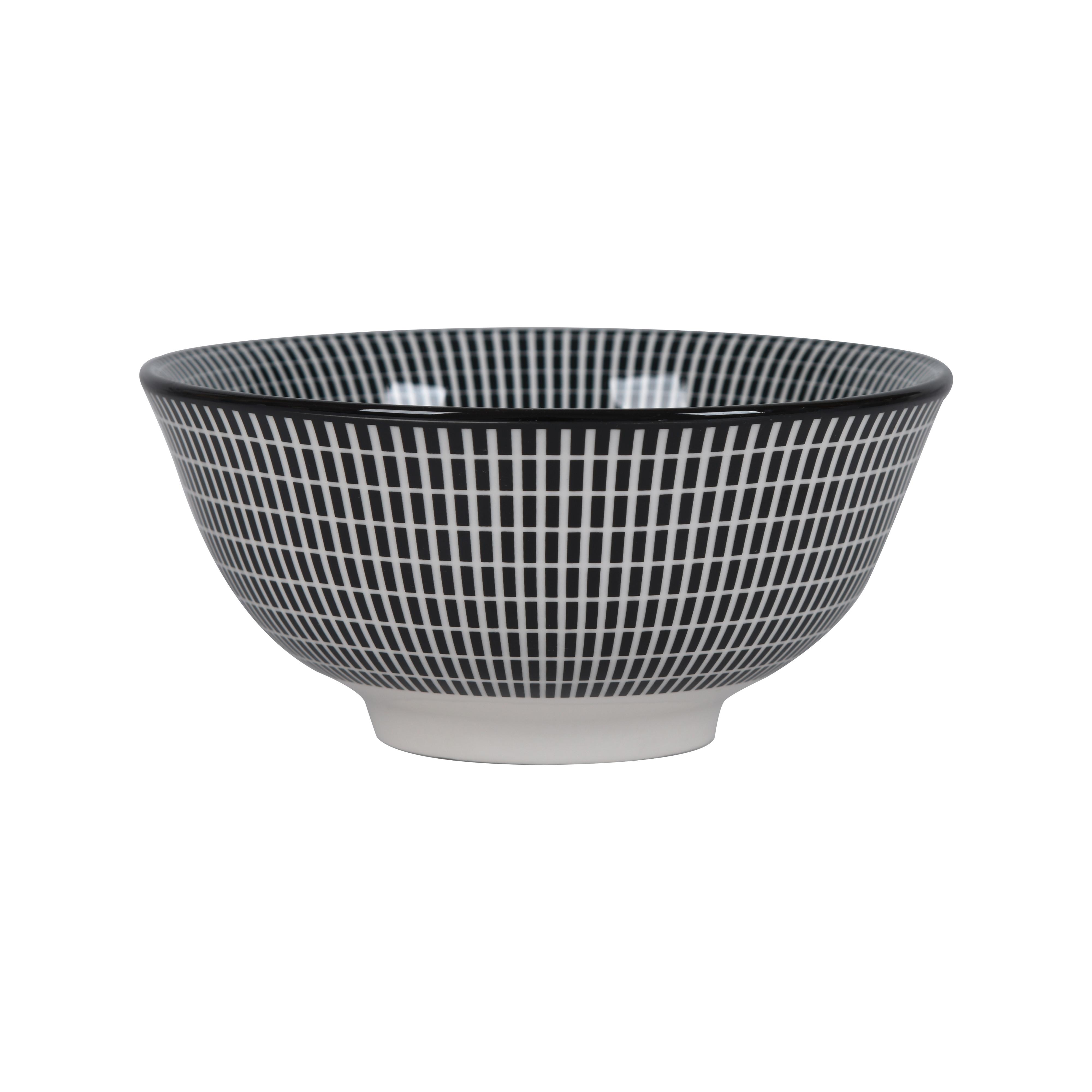 Miska na cerálie SHIVA - bílá/černá, Lifestyle, keramika (15,5/7cm) - Mömax
