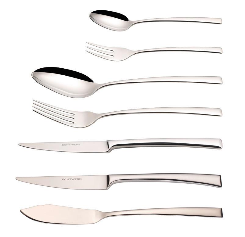 Besteckset 42-Teilig Avelino für 6 Personen - Silberfarben, Trend, Metall (22cm) - Echtwerk