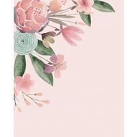 Vliestapete Fleur Bisou - Rosa/Weiß, Basics (200/250cm) - Komar