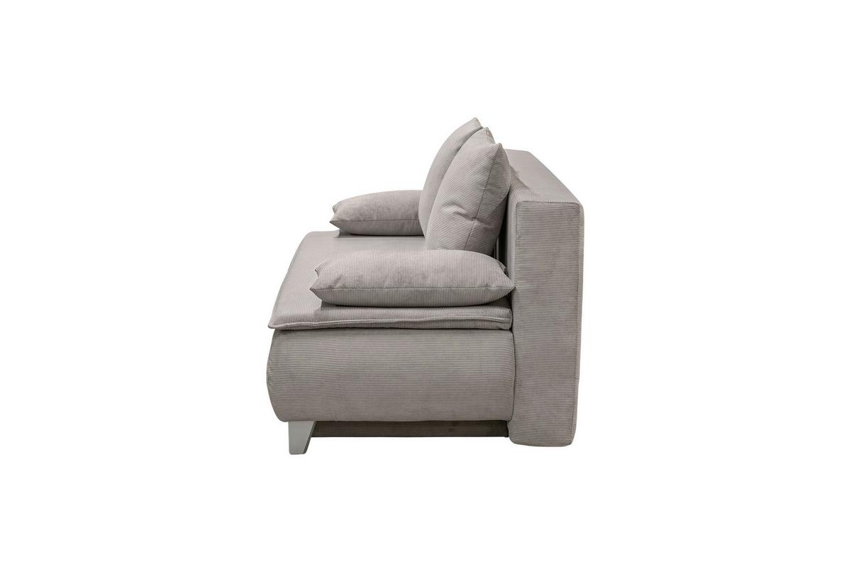 Boxspringová pohovka MONA LUX, světle šedý manšestr - světle šedá, Moderní, textil (208/100/106cm) - Mömax