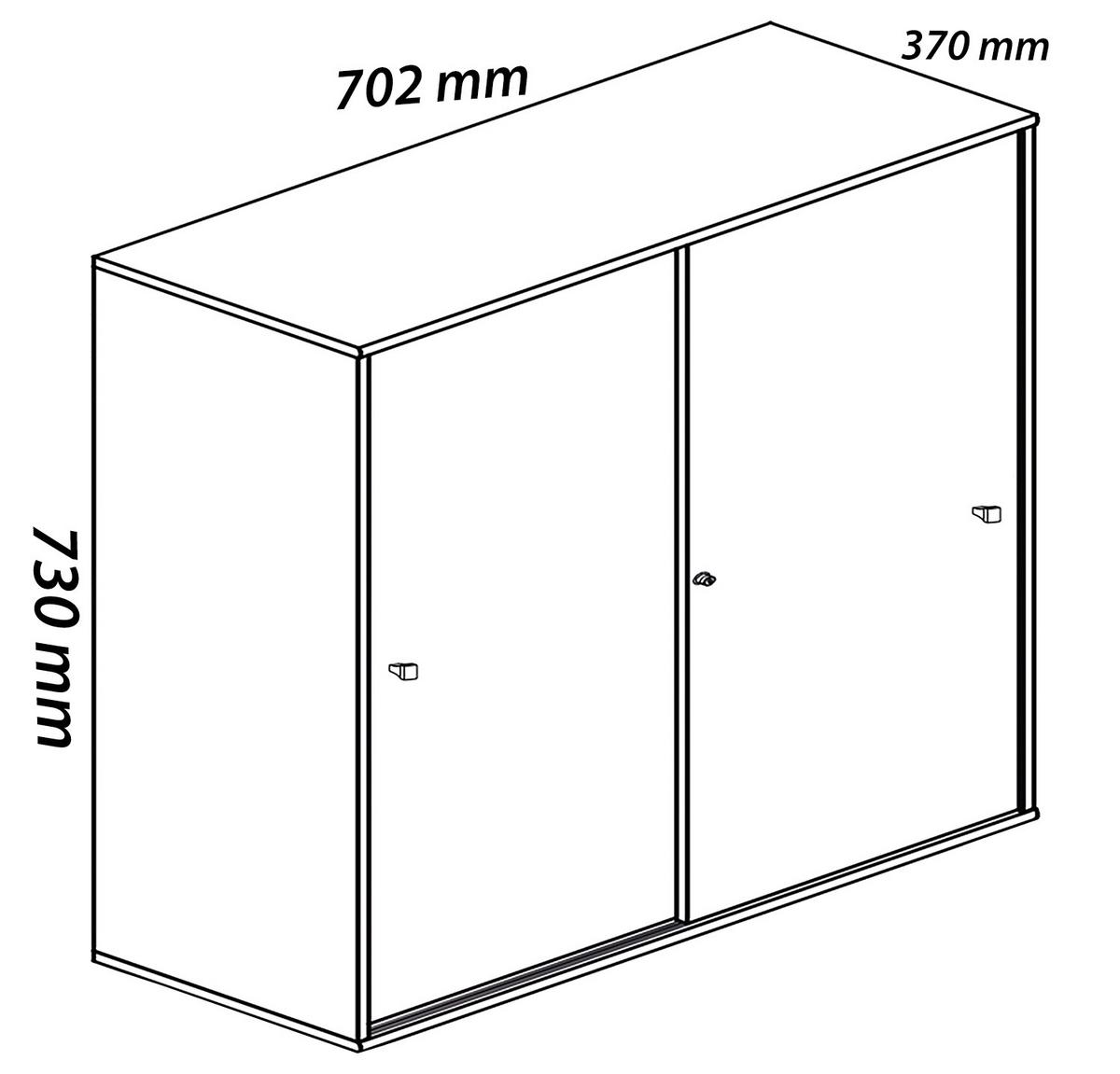 Regal Lona Anthrazit/Eiche Dekor B: 70cm - Honigeiche/Anthrazit, Design, Holzwerkstoff (70/74/37cm) - MID.YOU