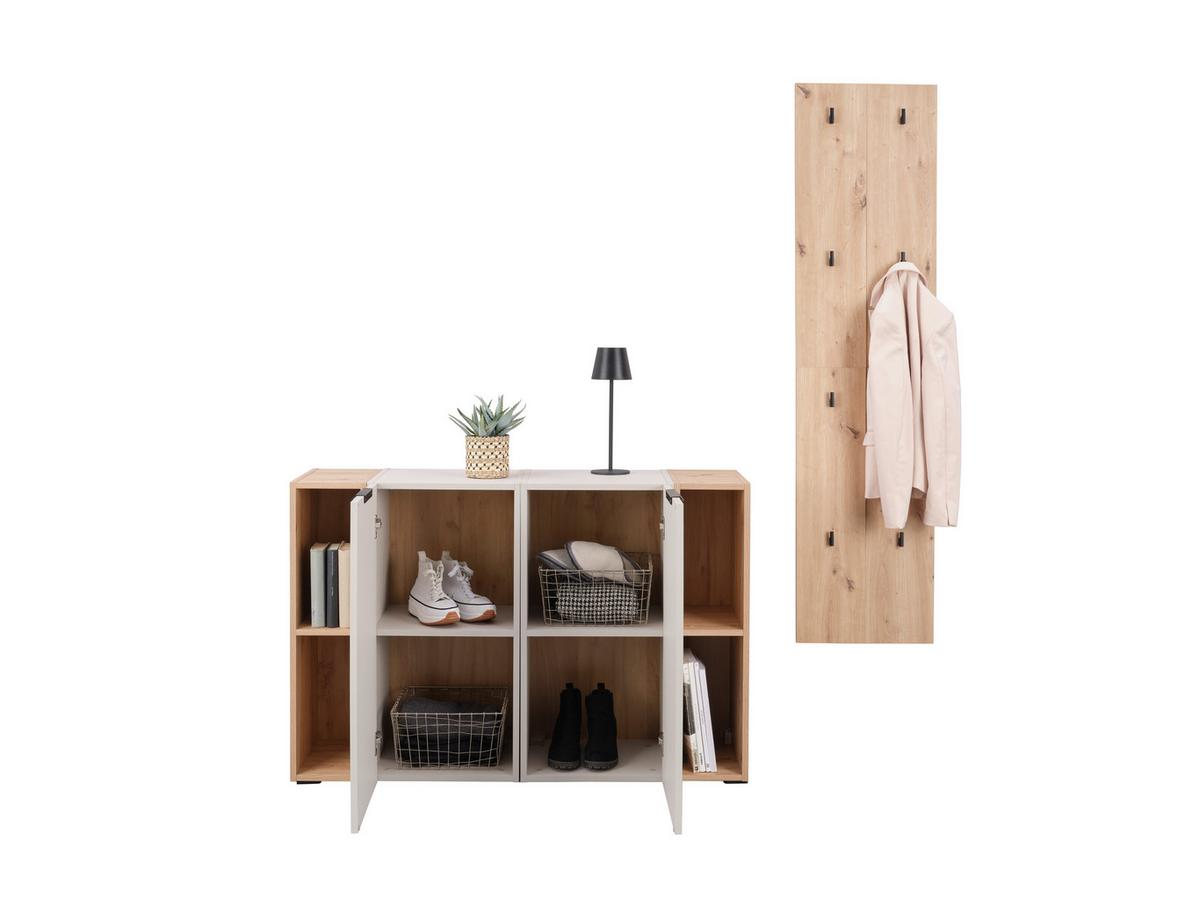 Garderobe Ciao Kaschmir/Eiche Dekor 3--Teilig - Kaschmir/Eiche Artisan, MODERN, Holzwerkstoff (160/160/37,6cm)