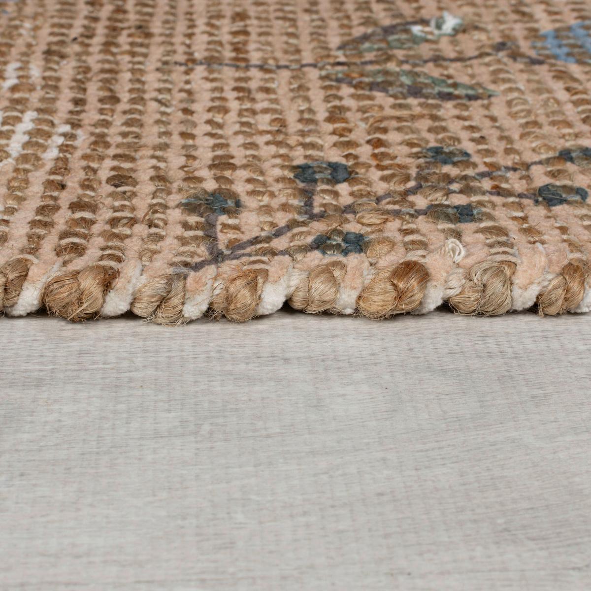 Juteteppich Arriana Jute Floral N 80x150 - Naturfarben, Basics, Textil (80/150cm)