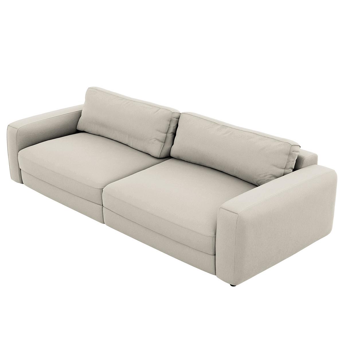 Bigsofa Bourbon, Grau B: 264 Cm - Schwarz/Grau, MODERN, Textil (264/84/125cm) - Trendmanufaktur