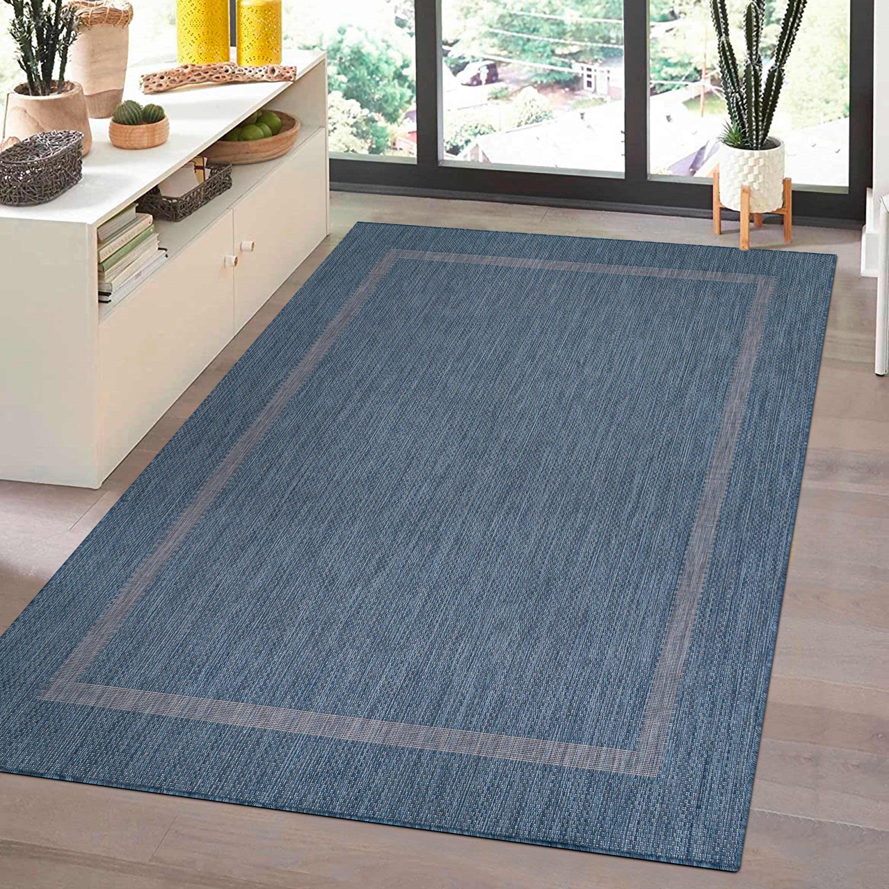 Flachwebteppich Relax - Blau, Basics, Textil (120/170cm) - Novel