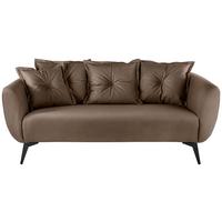 2,5 Sitzer Sofa Baggio Braun B: 196 Cm - Schwarz/Braun, MODERN, Textil (196/94/103cm) - Livetastic