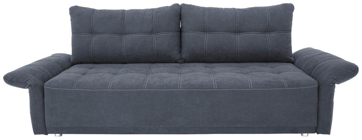 Veľká pohovka PASCAL, sivá - sivá, Basics, kov/drevo (221/91/107cm)