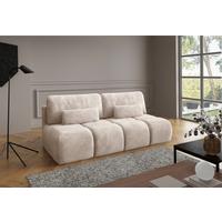 Schlafsofa Maron Beige B: 219cm - Beige/Schwarz, Design, Textil (219/94/110cm) - Livetastic