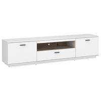 TV-Element Cotia New Weiß/Eichefarben B: 210 cm - Eichefarben/Schwarz, MODERN, Holzwerkstoff (210/51,9/50cm)