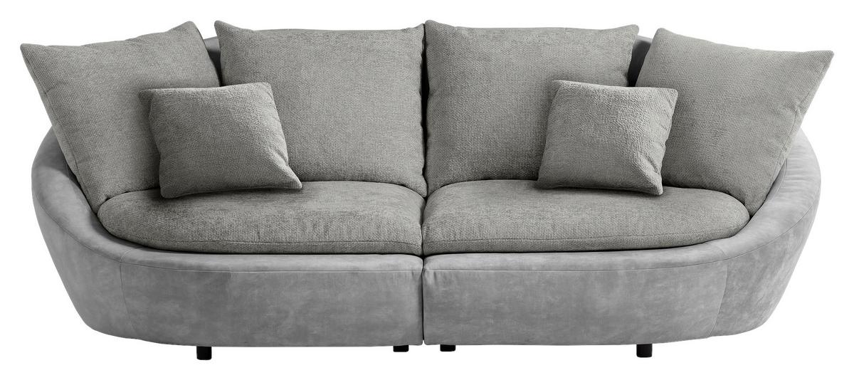 Bigsofa Maui - Dunkelgrau/Hellgrau, MODERN, Textil (280/87/131cm) - Trendmanufaktur