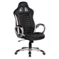 Herní židle Racer černá - černá/barvy hliníku, Moderní, textil/plast (66/122/66,5cm) - MID.YOU
