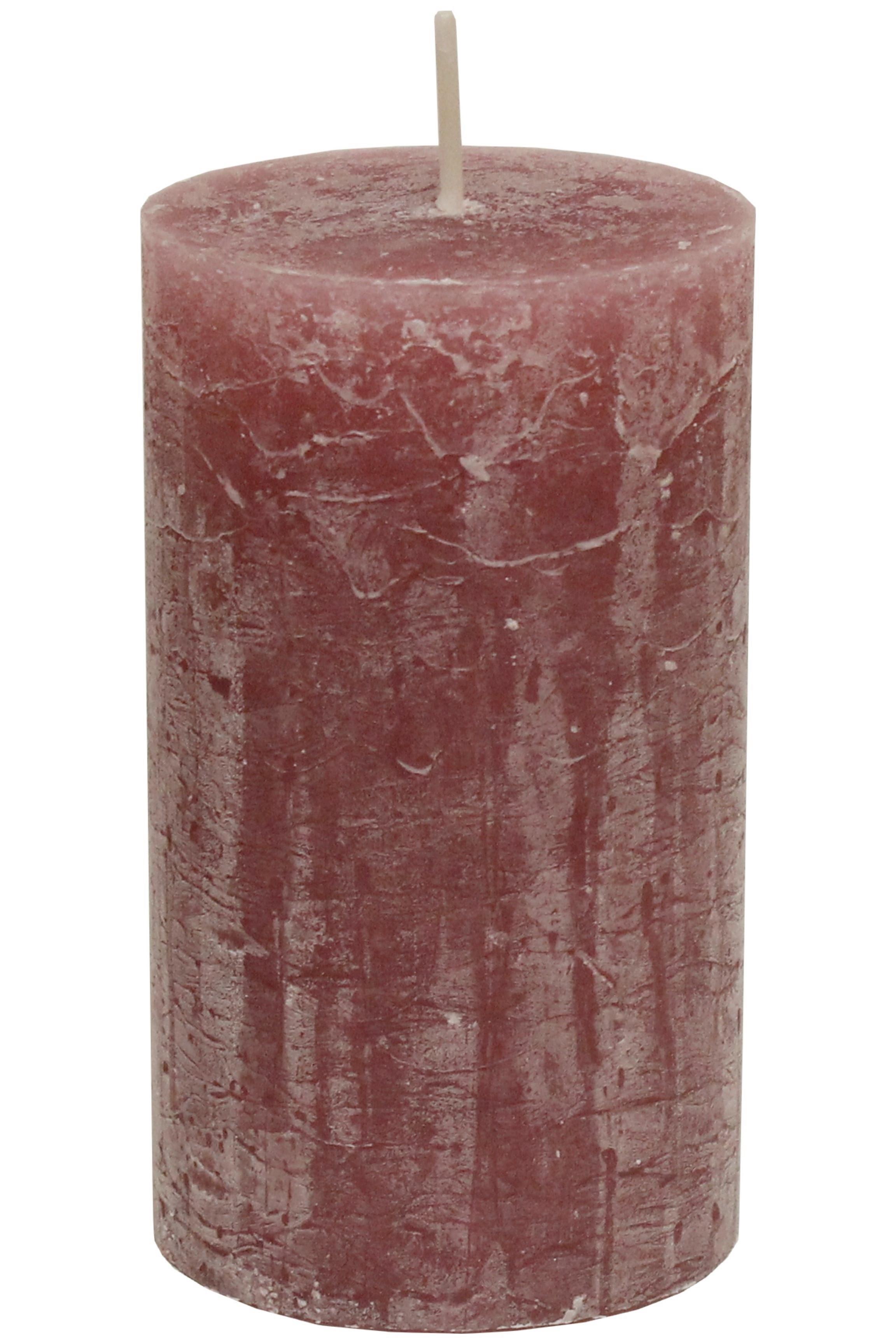 VÁLCOVÁ SVÍČKA Li - růžová, Moderní (6,8/12cm) - Premium Living