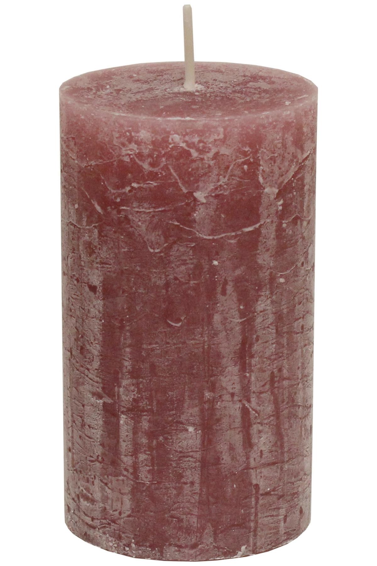 VÁLCOVÁ SVÍČKA Li - růžová, Moderní (6,8/12cm) - Premium Living