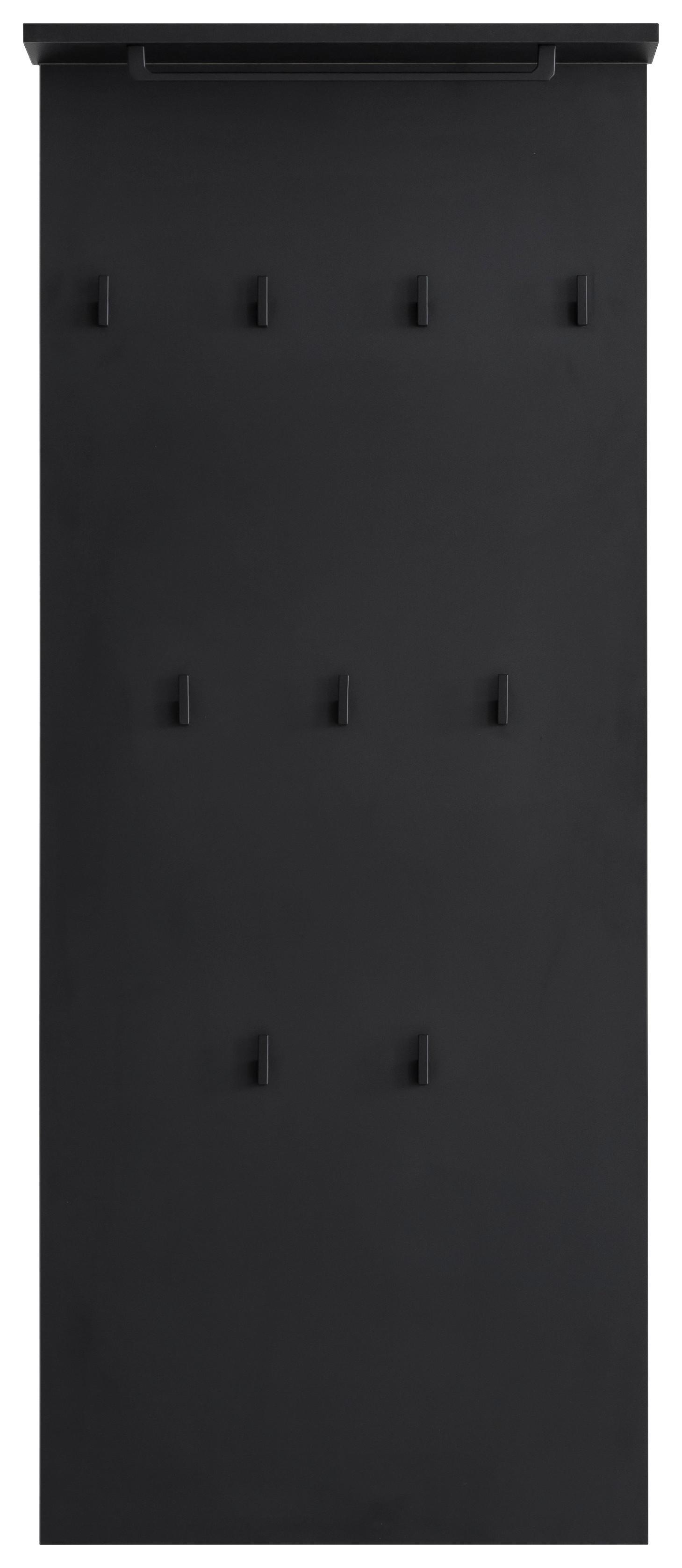 Garderobenpaneel Janne Schuhschrank 600 Nische - Schwarz, LIFESTYLE, Holzwerkstoff (50/110,6/20,9cm) - MID.YOU