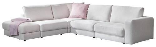 Ecksofa Vigo Mit Rückenkissen Beige - Beige, MODERN, Textil (314/260cm) - Luca Bessoni