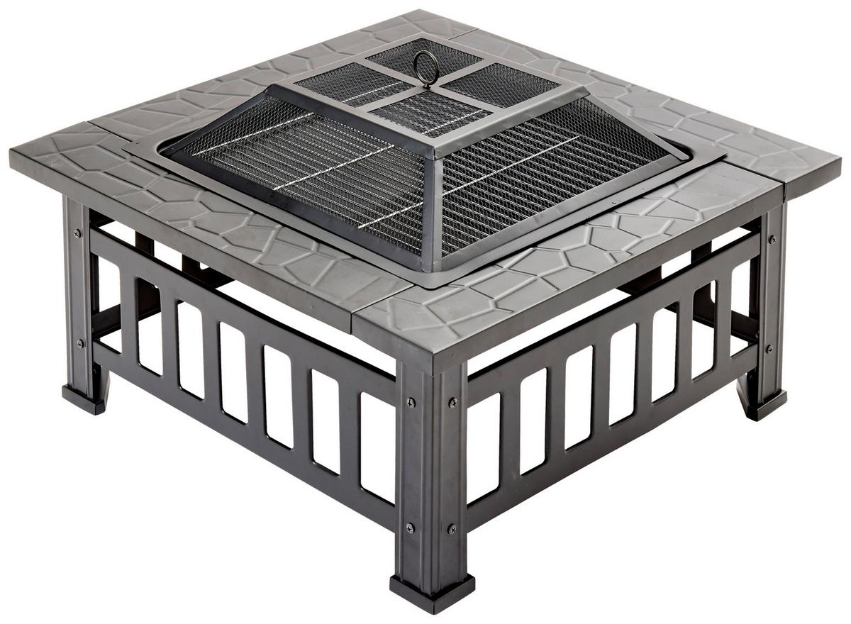 Ohniště 3 v 1 81/81/53,5cm - černá, Basics, kov (81/81/53,5cm) - Based