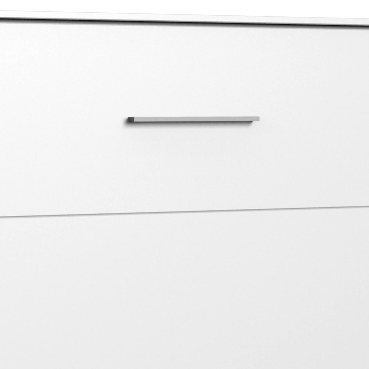 Schrankbett mit Lattenrost 120x200 Juist Weiß - Weiß, KONVENTIONELL, Holz/Holzwerkstoff (120/200cm) - MID.YOU