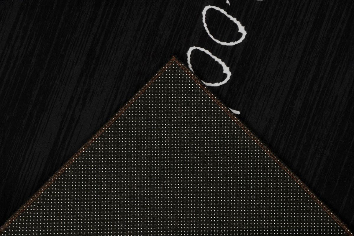 Flachwebteppich Schwarz, BxL: ca. 60x180 cm - Schwarz, Basics, Textil (60/180cm) - Kayoom