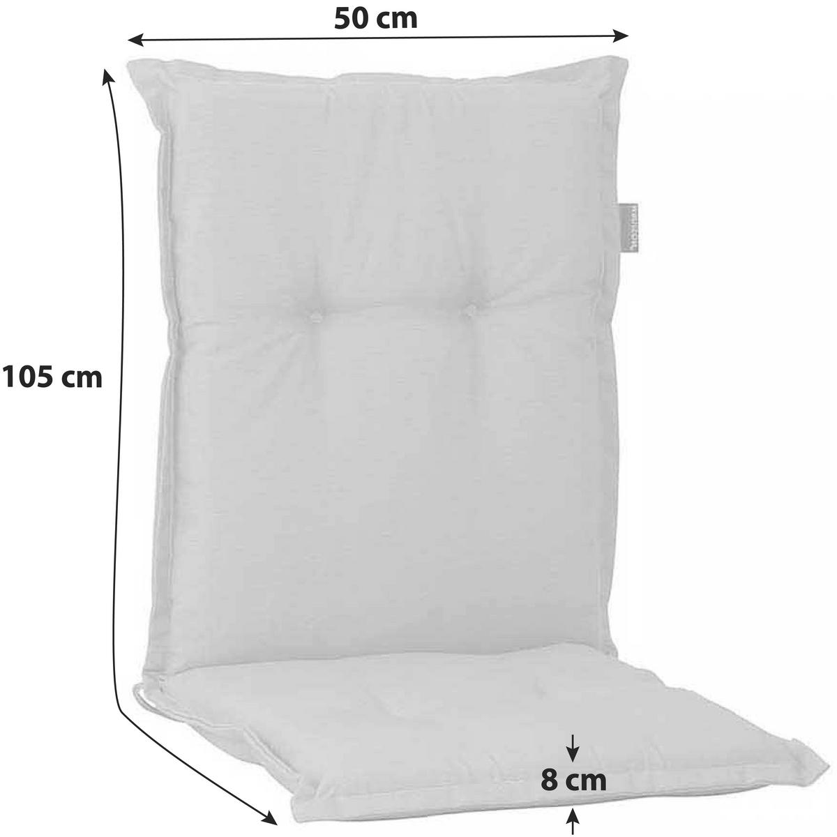 Auflage Für Sessel Pana 4-tlg. Bxhxt 50x8x105 Cm Taupe - Taupe, KONVENTIONELL, Textil (50/8/105cm) - Ambia Garden