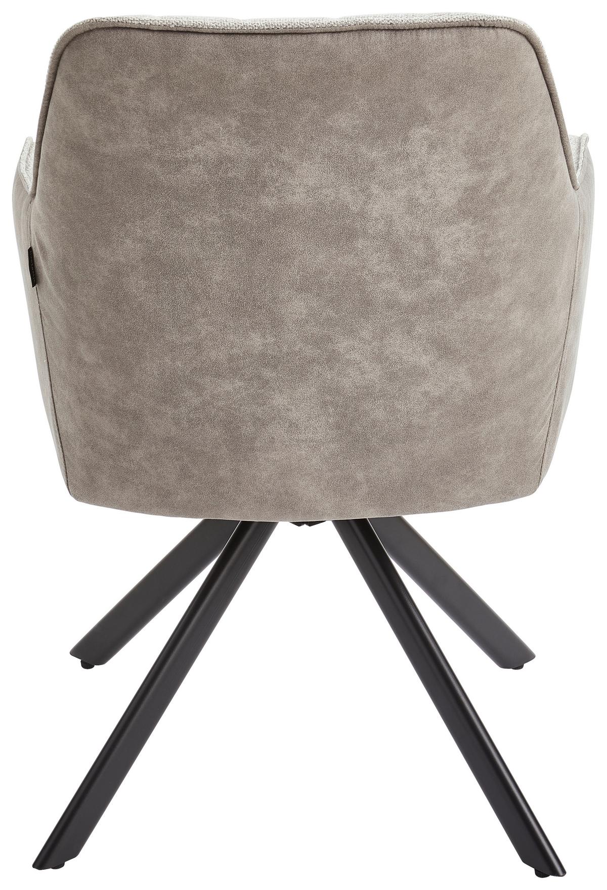Armlehnstuhl-Set Jule - Beige/Schwarz, MODERN, Holz/Textil (60/87/65cm) - Livetastic