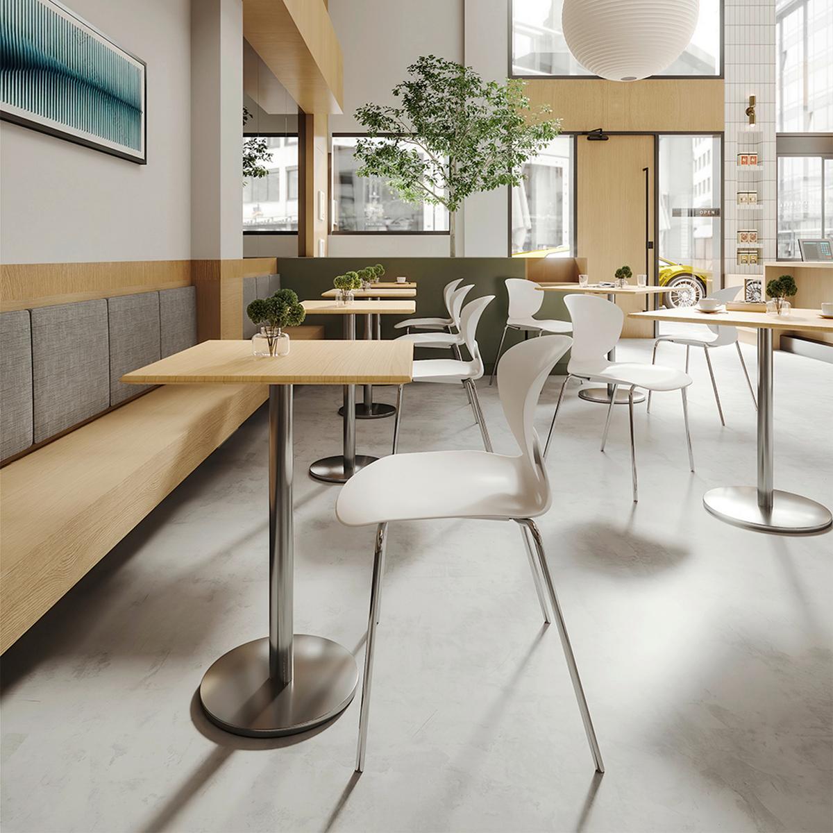 Besucherstuhl T36 Vi Weiß B: 56 cm - Silberfarben/Weiß, MODERN, Kunststoff/Metall (56/80/54cm) - MID.YOU