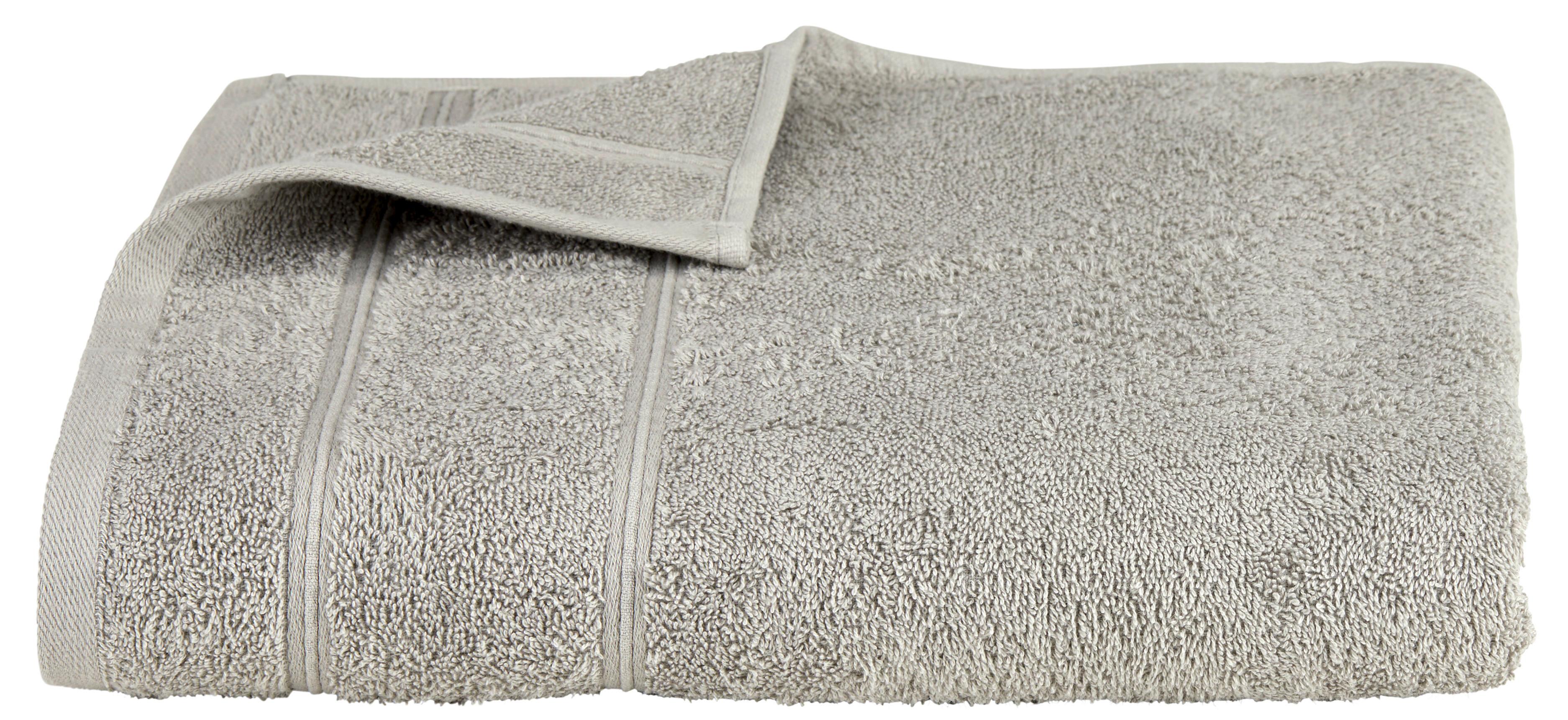 Osuška Do Sprchy Melanie, 70/140cm, Světle Šedá - světle šedá, textil (70/140cm) - Modern Living