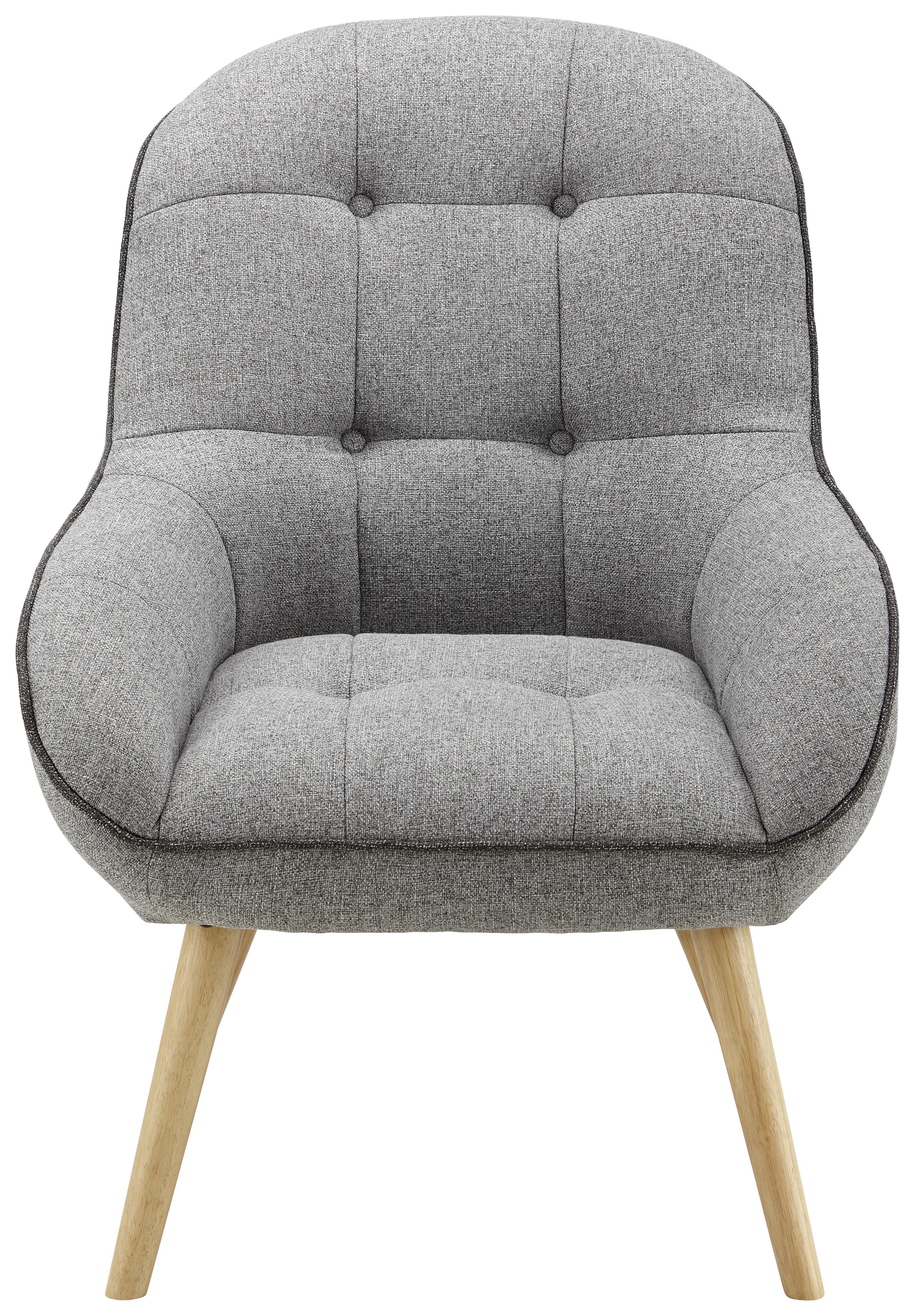 Pohodlné Kreslo Maximilian, Svetlosivé - svetlosivá, Moderný, drevo/textil (70,5/93/84,5cm) - Modern Living