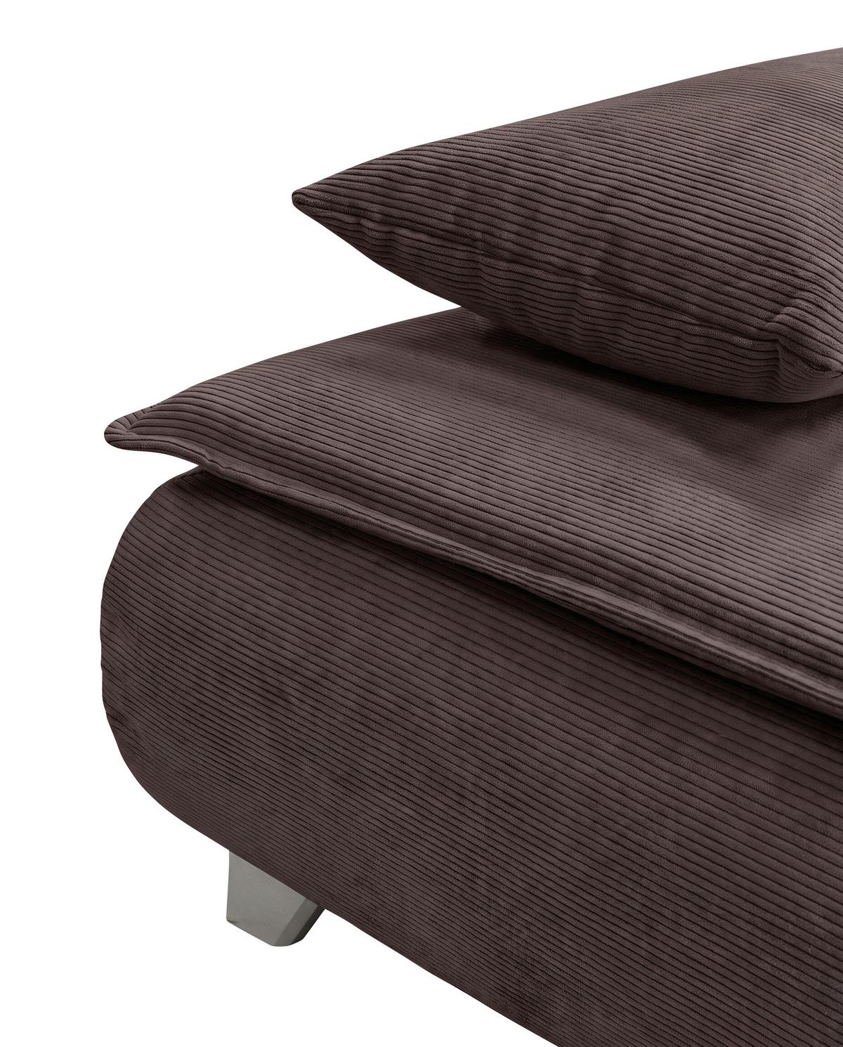 Boxspringová pohovka MONA LUX, šedohnědý manšestr - šedavě hnědá, Moderní, textil (208/100/106cm) - Mömax
