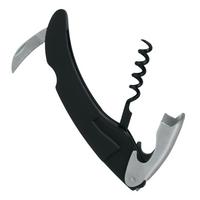 Korkenzieher Merlin Chrom BxHxT: 6,8x22,7x1,8 cm - Rot/Schwarz, Basics, Metall (6,8/22,7/1,8cm) - Metaltex