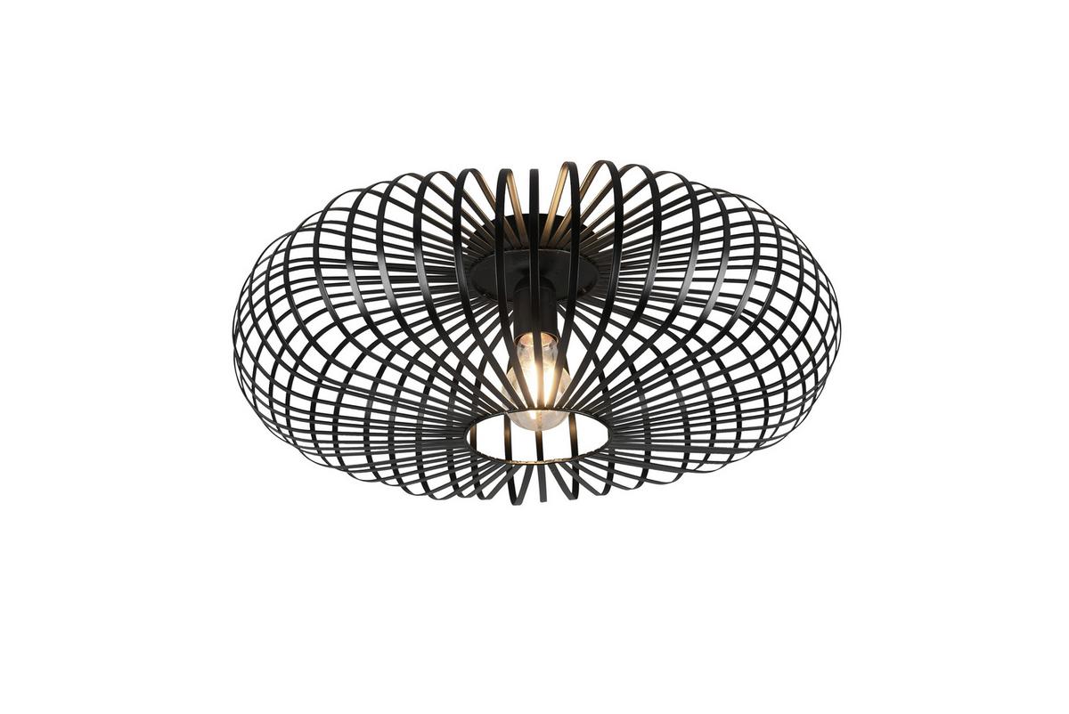 Deckenleuchte Johann Ø 50 cm 1-Flammig mit Metallschirm - Schwarz, Design, Metall (50/18cm) - Trio Leuchten