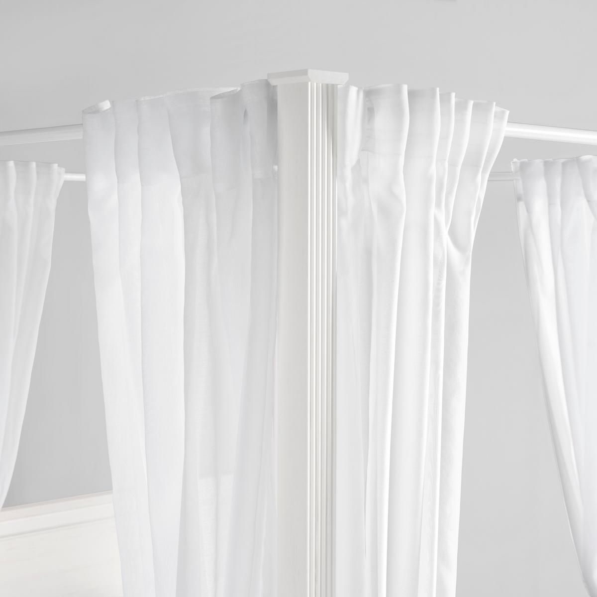 POSTEL S NEBESY MARILOU - bílá/černá, Romantický / Rustikální, kov/kompozitní dřevo (140/200cm)