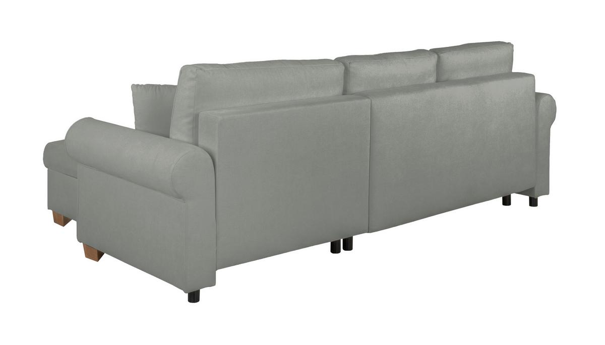 Ecksofa Arles Dunkelgrau 89 S: 266x161 Cm - Dunkelgrau/Buchefarben, Design, Textil (266/161cm) - MID.YOU