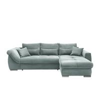 Ecksofa Federico Hellblau S: 302/188 cm - Chromfarben/Hellblau, MODERN, Holz/Textil (302/188cm) - MID.YOU